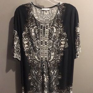 Dress Barn black & brown dress size XL